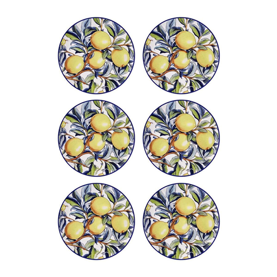 The Mia Odore Di Limone Pasta Tabağı 6lı Set 19 Cm Odl0002