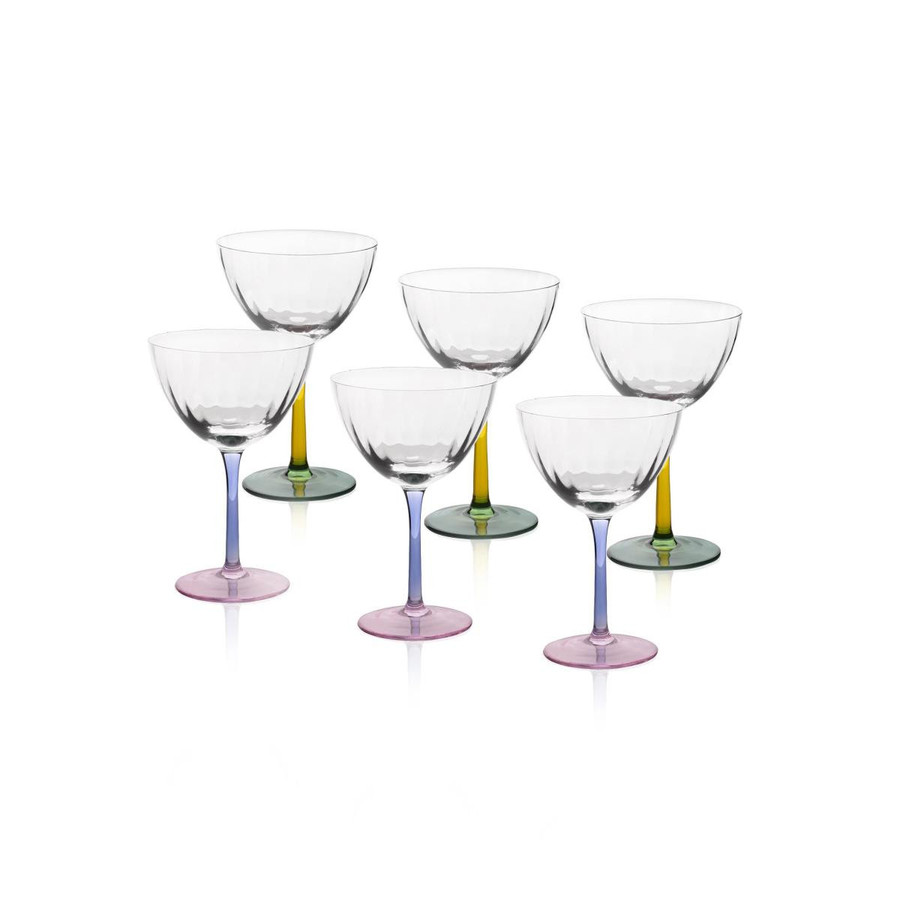 The Mia Ayaklı Cam Dondurma Kasesi 6lı Set 240 Ml 12021