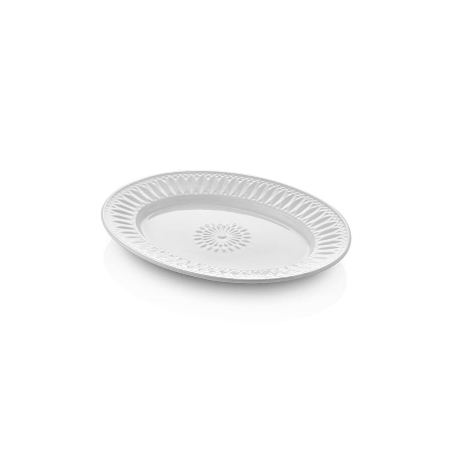 The Mia Grande Servis Tabağı Beyaz 41x31 Cm