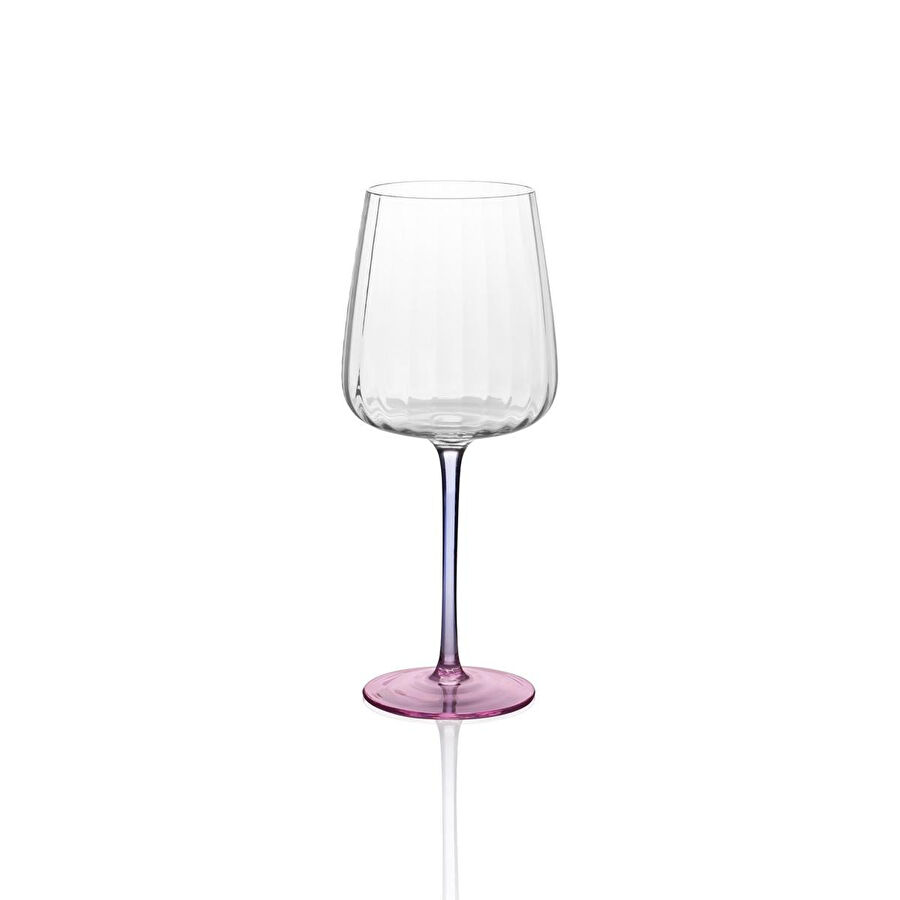 The Mia Şarap Kadehi Mavi Pembe 600 Ml