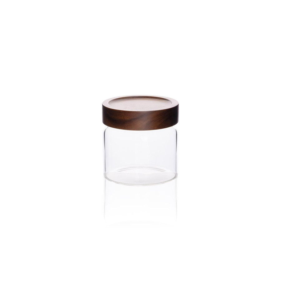 The Mia Akasya Yuvarlak Cam Kavanoz 500 Ml