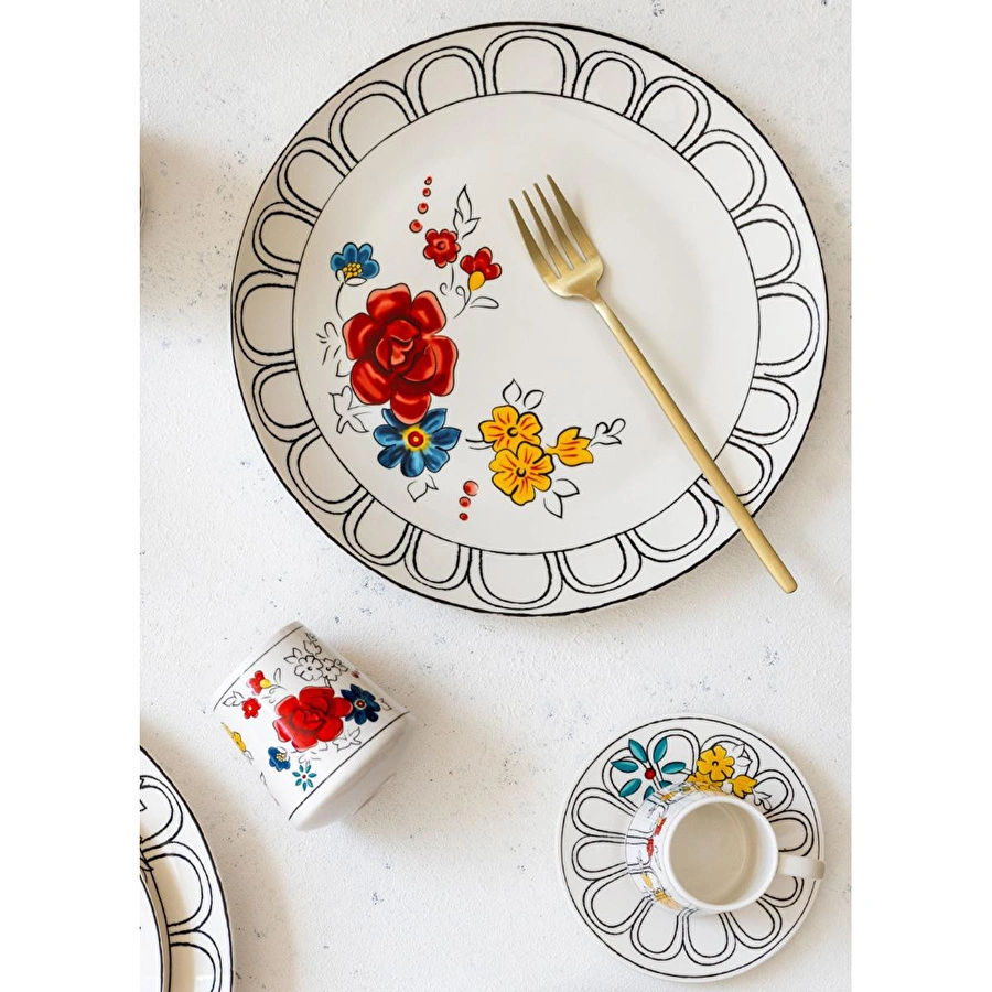 The Mia Fiore Servis Tabağı 6 Kişilik