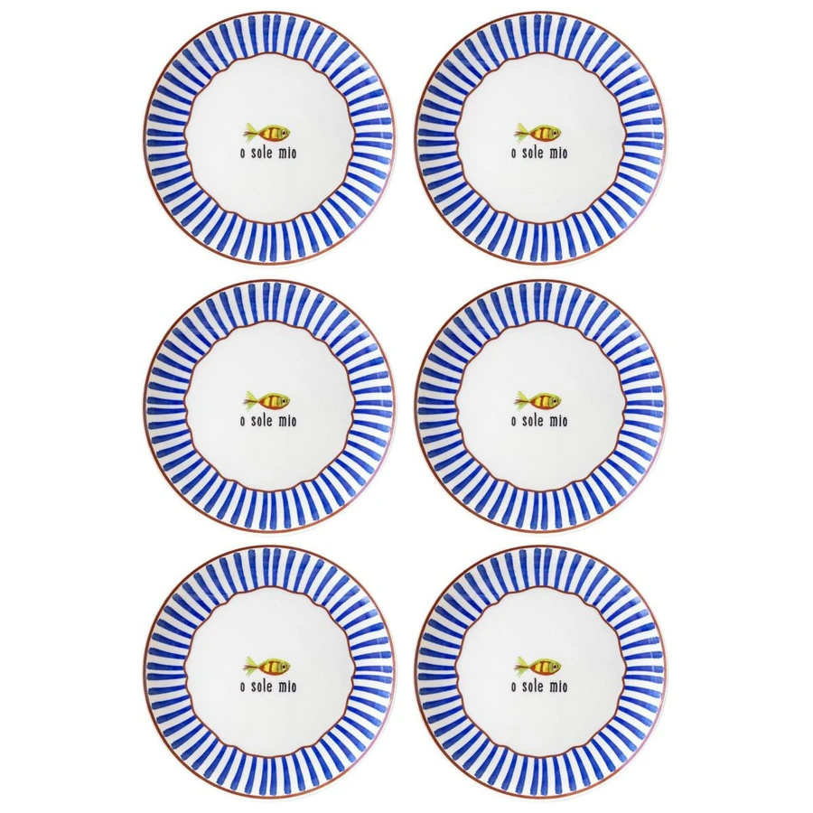 The Mia Fish Servis Tabağı 6lı Set 26 Cm