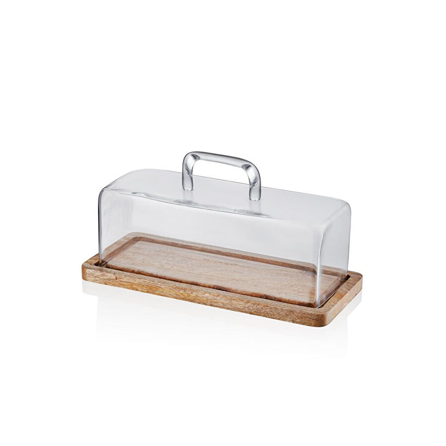 The Mia Madera Kek Saklama Fanusu 15x32x14 Cm