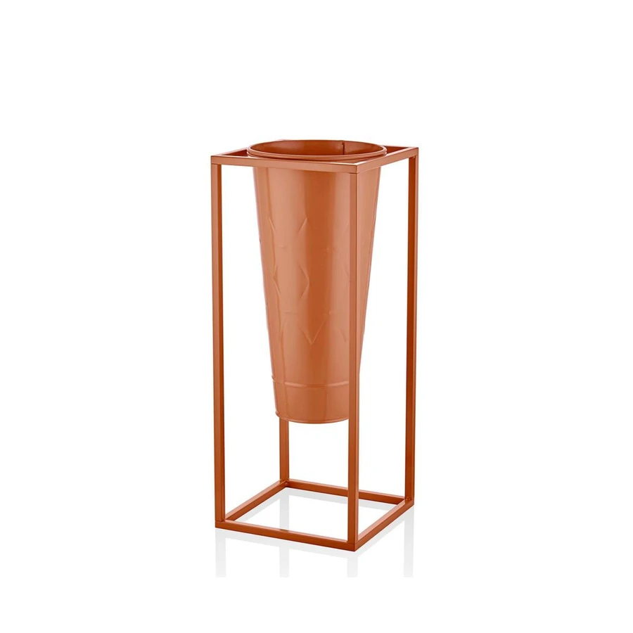 The Mia Prizma Vazo Saksı Terracota 70x30x30 Cm