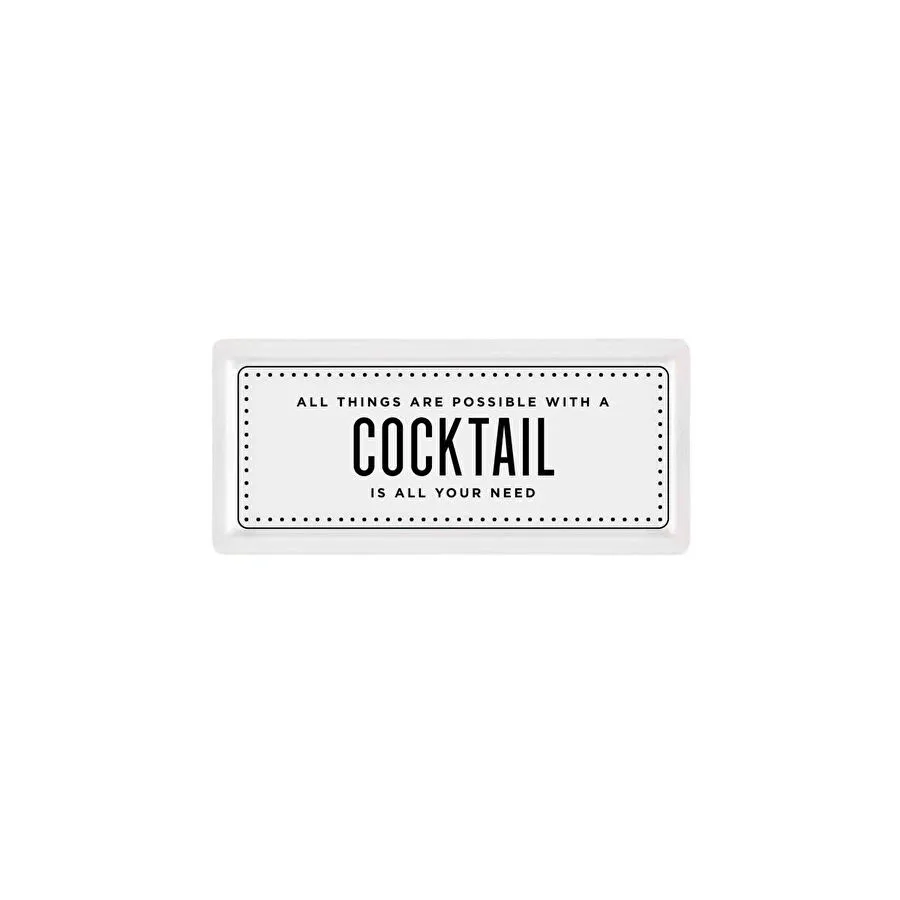 The Mia Dikdörtgen Servis Cocktail - 35 X 16 Cm