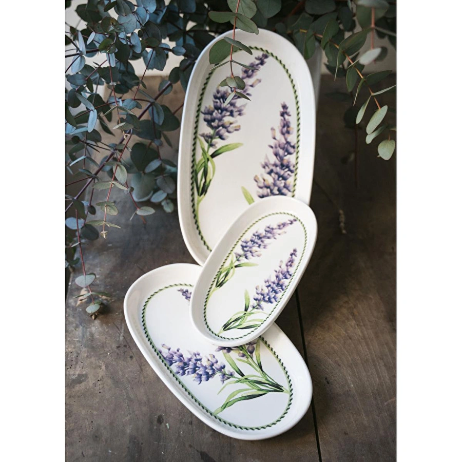 The Mia Provence Lavanta Oval Servis 2li 21 Cm