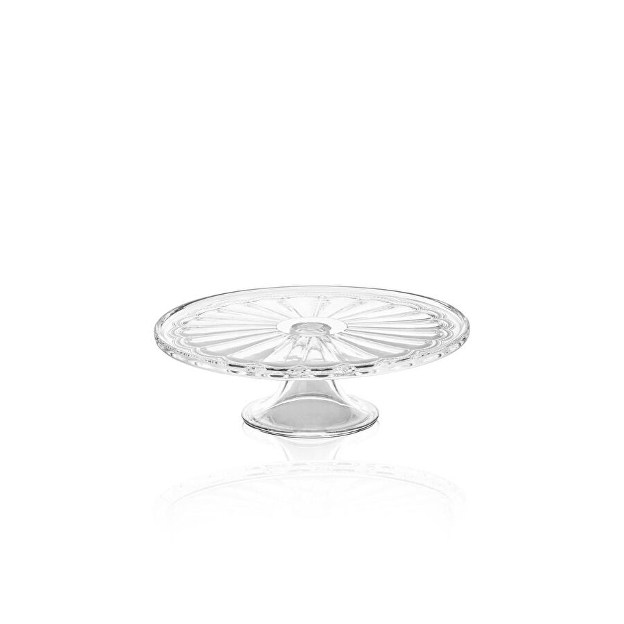The Mia Ayaklı Pasta Kek Sunum Tabağı 30x9 Cm Cam0494