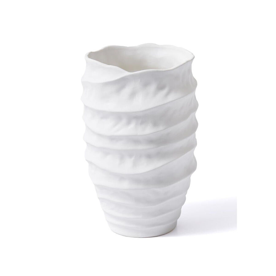 The Mia Licia Seramik Vazo Beyaz 20x20x31 Cm