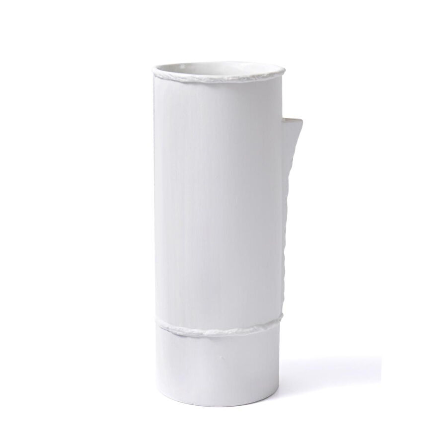 The Mia Licia Seramik Vazo Beyaz 18x16x41 Cm