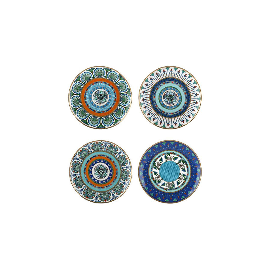 Lucky Art Calista New Bone China Porselen 19cm 4lü Servis Tabağı Seti