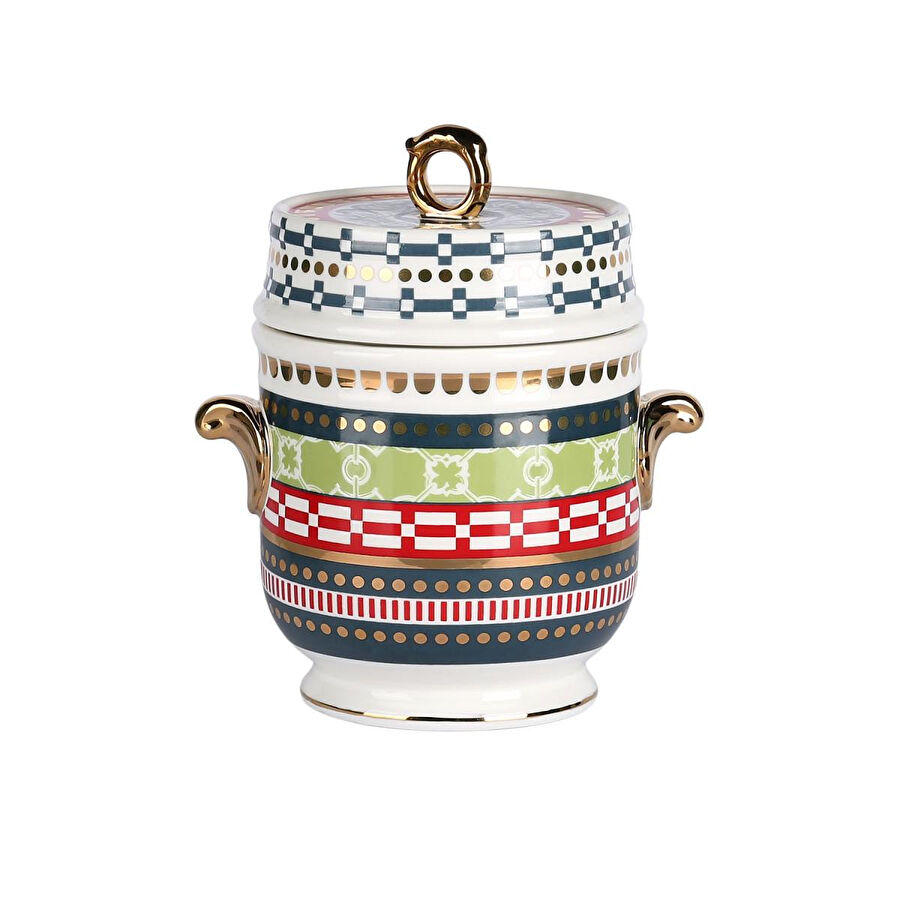 Lucky Art Lancelot Bone Kulplu Kavanoz 16cm