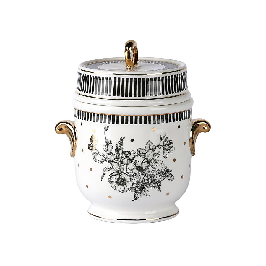 Lucky Art Maggey Bone Kulplu Kavanoz 16cm