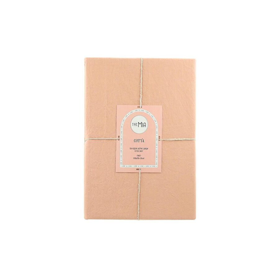 The Mia Cotta Toast Tek Kişilik Lastikli Çarşaf 200x100 Cm