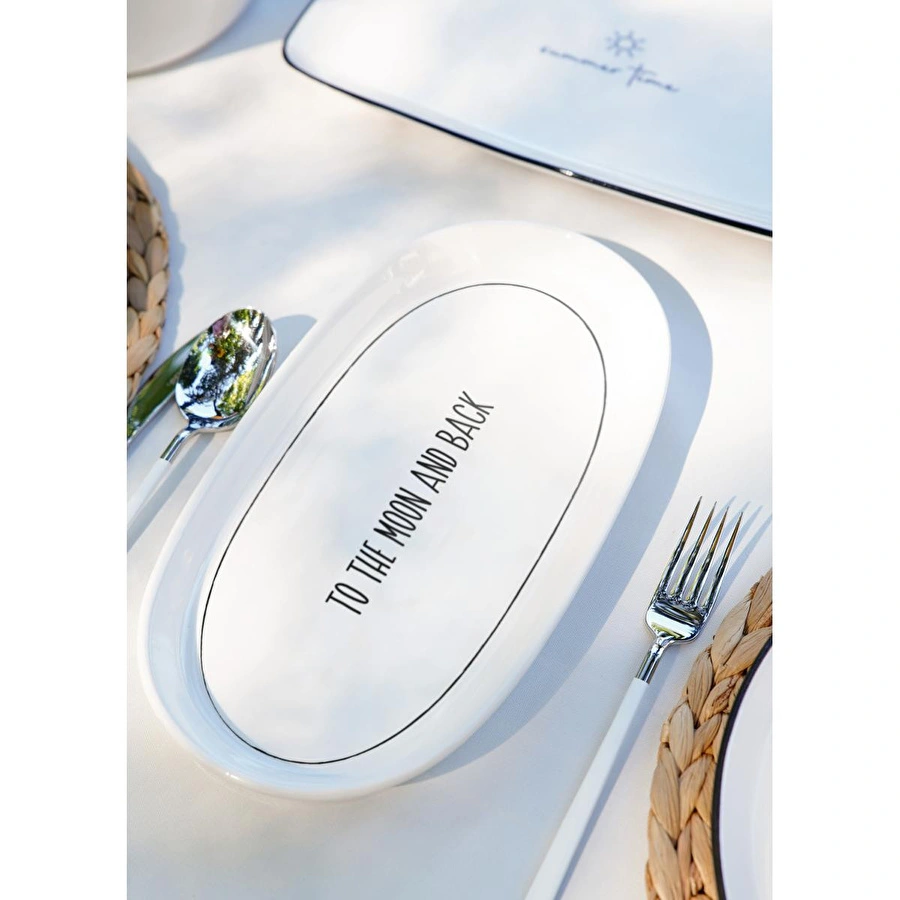 The Mia Daily Tunes Oval Servis 2li Set 29cm