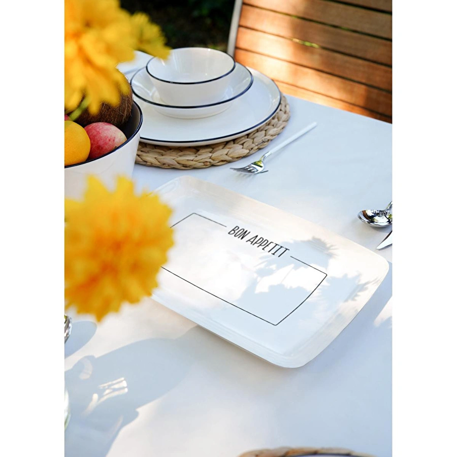 The Mia Daily Tunes Dikdörtgen Servis - 34x25cm Dly007