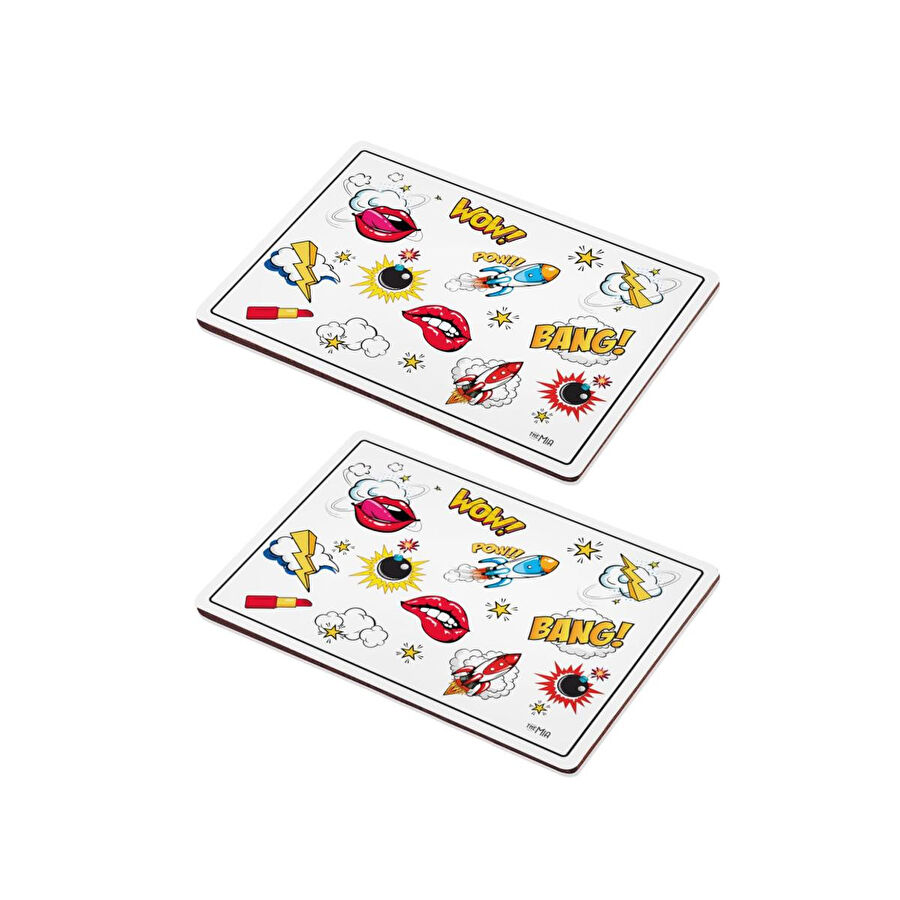 The Mia Popart Amerikan Servis 2 Li Set