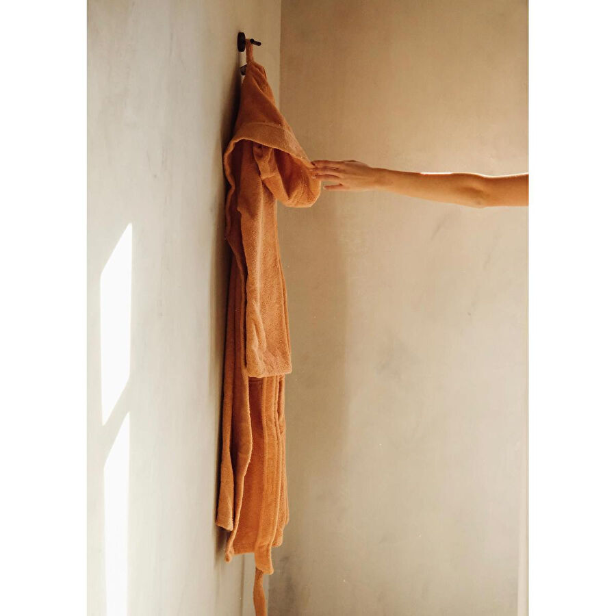 The Mia Fine Cotton Terracotta Bornoz Small Medium