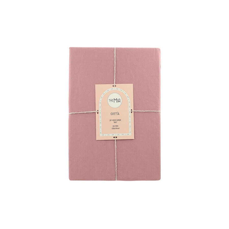 The Mia Cotta Old Rose Çift Kişilik Çarşaf 260x240 Cm