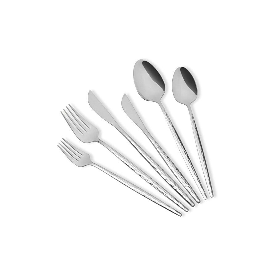 The Mia Shiny Çatal Kaşık Bıçak Takımı Gümüş 36 Parça