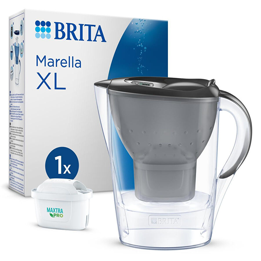BRITA Marella XL Maxtra Pro All-In-1 Filtreli Su Arıtma Sürahisi - Grafit