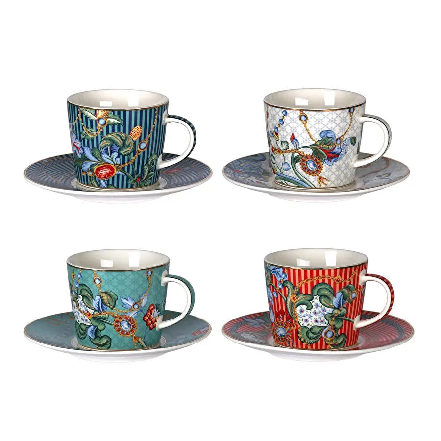 Lucky Art Chantelle Bone 4lü Cay Fincani Seti