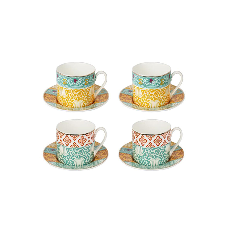 Lucky Art Eliana Bone 4lu Kahve Fincani Seti