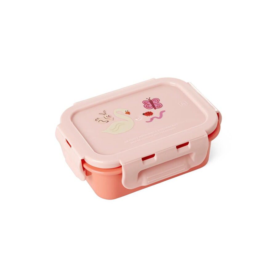 Rice Plastik Small Lunchbox - Pembe Vahşi Yaşam