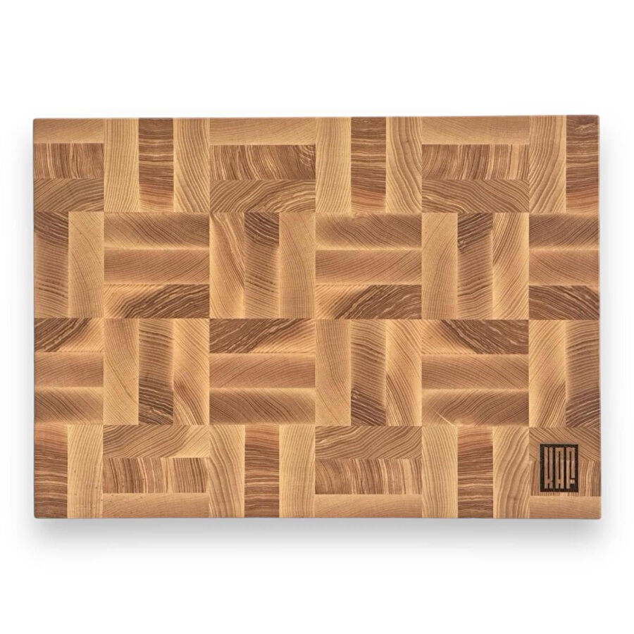 Kaf Ahşap Kesme Tahtası Dişbudak Beyaz (End Grain) - L