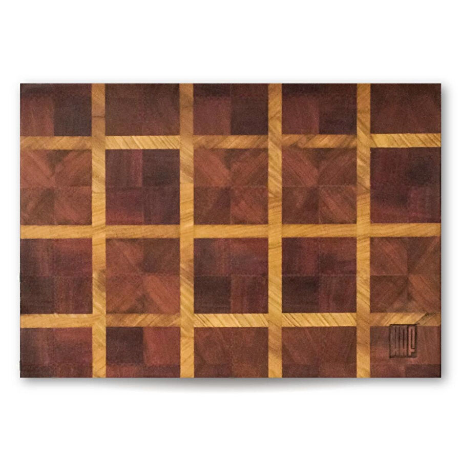 Kaf Ahşap Kesme Tahtası Sapelli (End Grain) - L