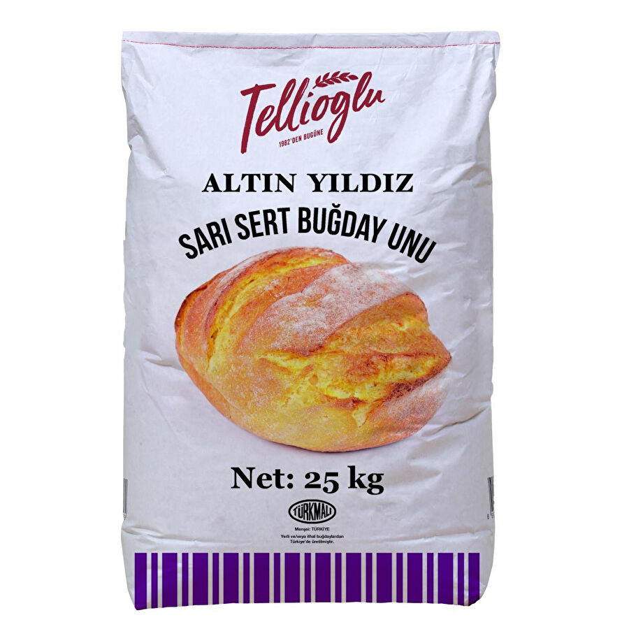 Tellioğlu Altın Yıldız Özel Amaçlı Sarı Sert Buğday Unu 25 Kg