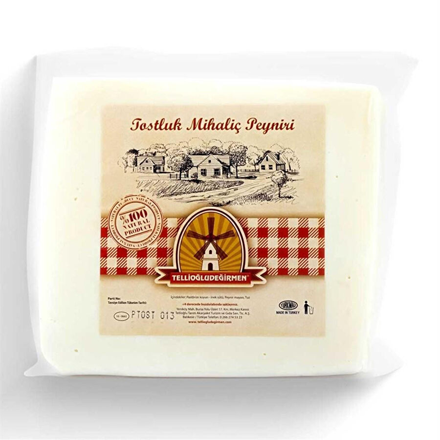 Tellioğlu Değirmen Susurluk Tostu Mihaliç Peyniri 500 Gr