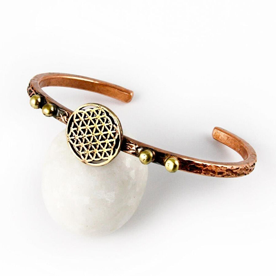 Coho Objet Coho Tılsım Mühür El Yapımı Bakır Bileklik