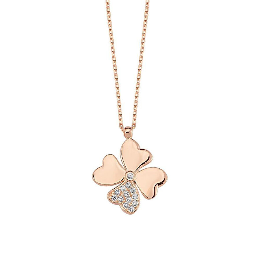Coho Objet Coho Silver Four-leaf Clover El Yapımı Gümüş Yonca Kolye