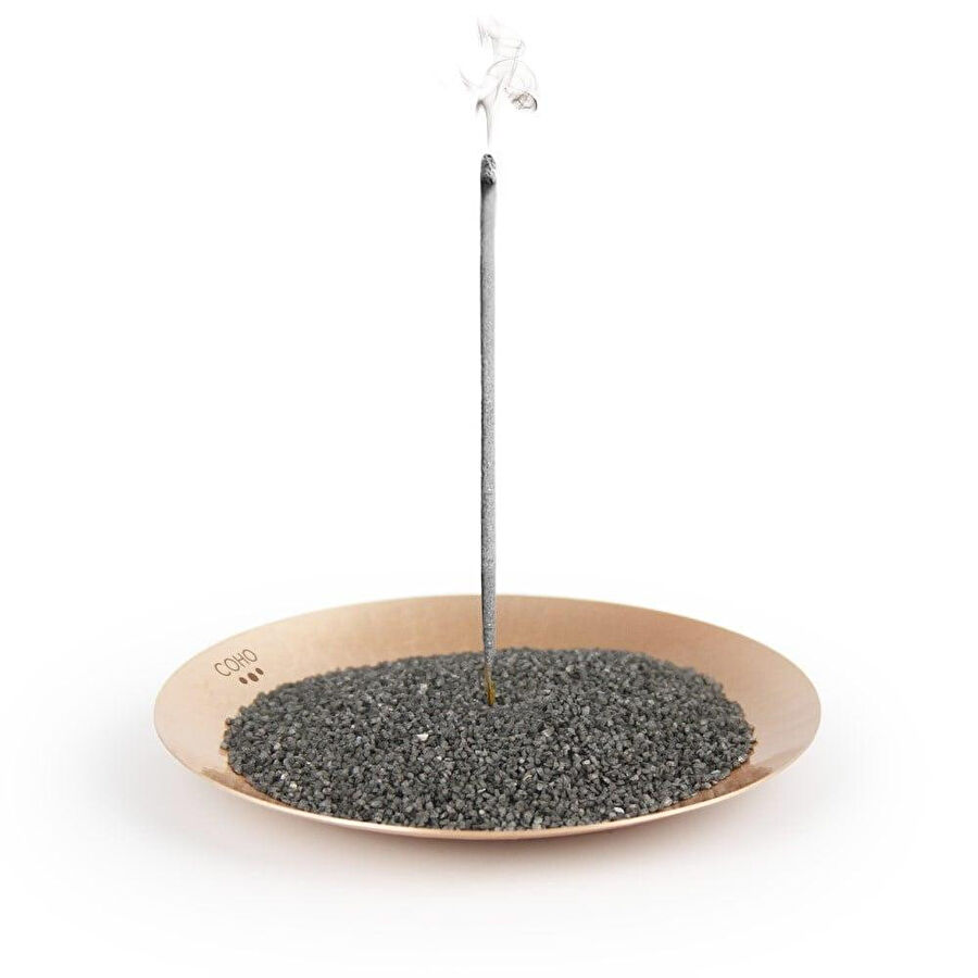 Coho Objet Coho Matte Namaste Dövme Bakır Mini Tütsü Tabağı