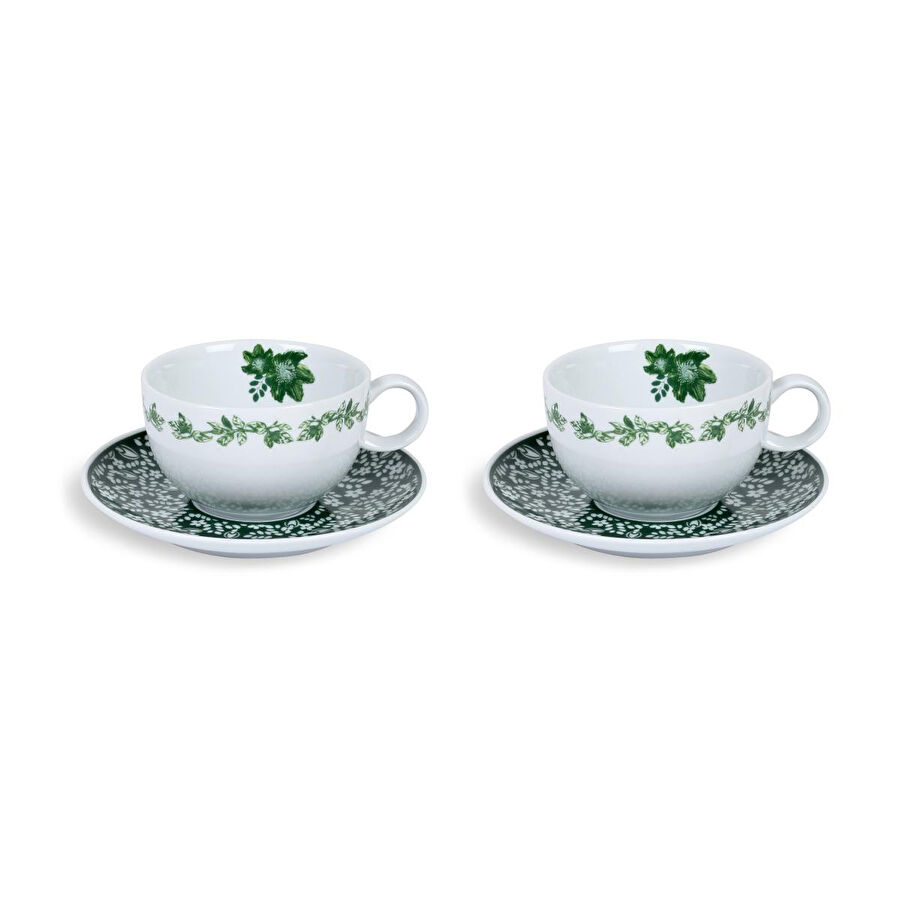 Fern&Co Victorian Garden Collection 2 Li Çay Fincanı Seti / Hediye Kutulu