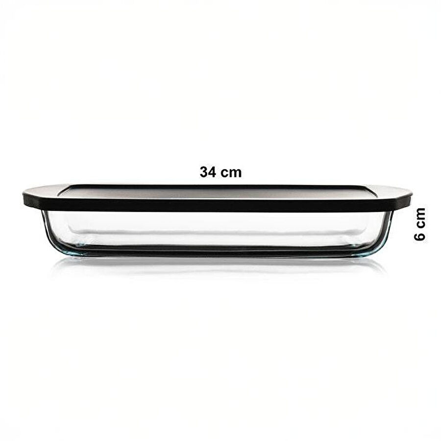 Paşabahçe 59006 Dikdörten Siyah Kapaklı Borcam 1950cc 1 Adet