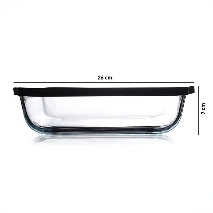 Paşabahçe 59034 Siyah Kapaklı Borcam 2000cc Kare 1 Adet