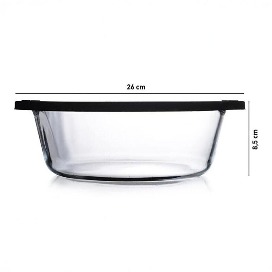 Paşabahçe 59001 Siyah Kapaklı Borcam 2200cc 1 Adet