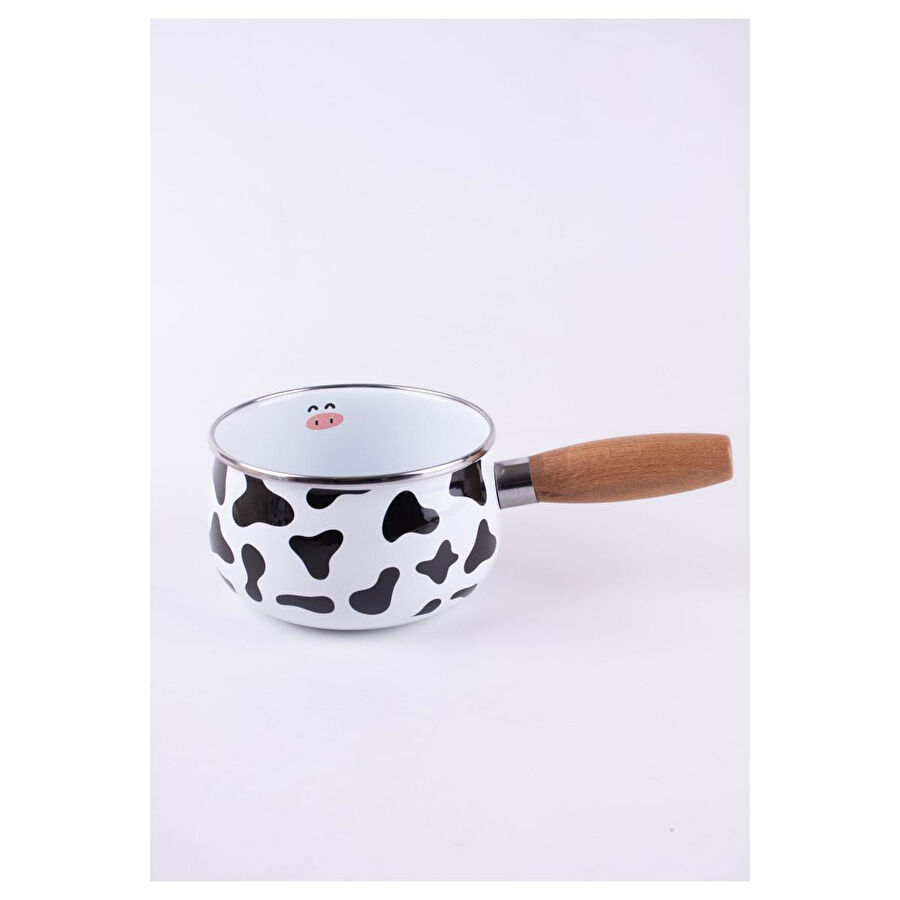 Emaylab Mötilda Ahşap Saplı Emaye Sos Tavası 16cm 1,3 Litre (i̇ndüksi̇yon Dahi̇l Tüm Ocaklara Uygun)