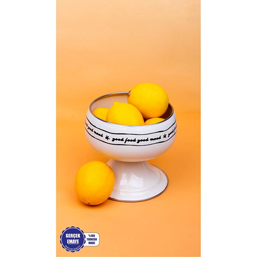 Emaylab Mood Emaye Meyvelik / Ayaklı Kase 14cm (orta Boy)
