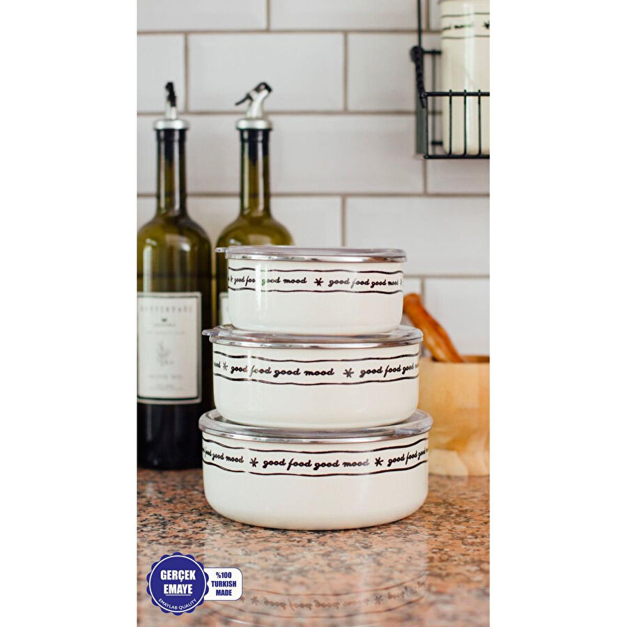 Emaylab Mood Vakum Kapaklı Saklama Kabı Seti (tüm Ocak Tiplerinde Kullanılabilir)