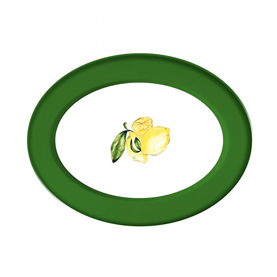 Fern&Co Citrus Collection Porselen Oval Servis Tabağı