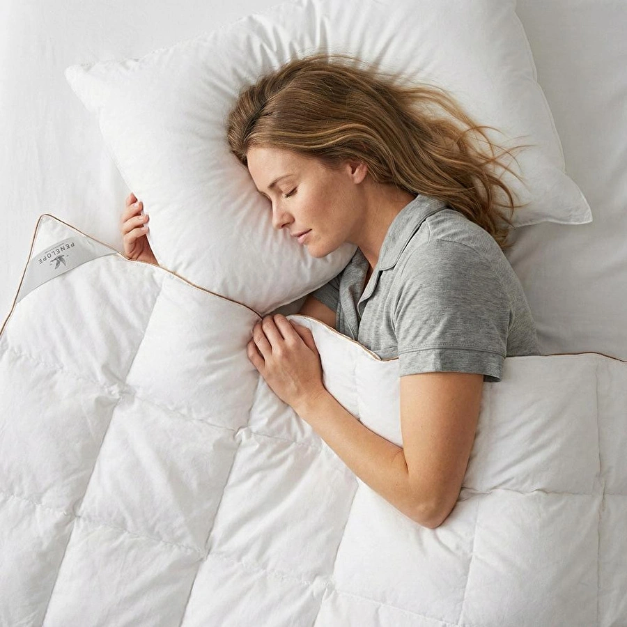 Penelope 8,5 Tog Nomite Lisanslı Tüy Geçirmez Kaz Tüyü Yorgan 240x260 Cm- Bronze Serisi