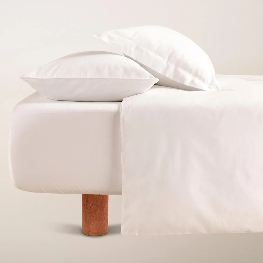 Penelope %100 Pamuk Saten Nevresim Seti 160x220 Cm Beyaz - Lia Serisi