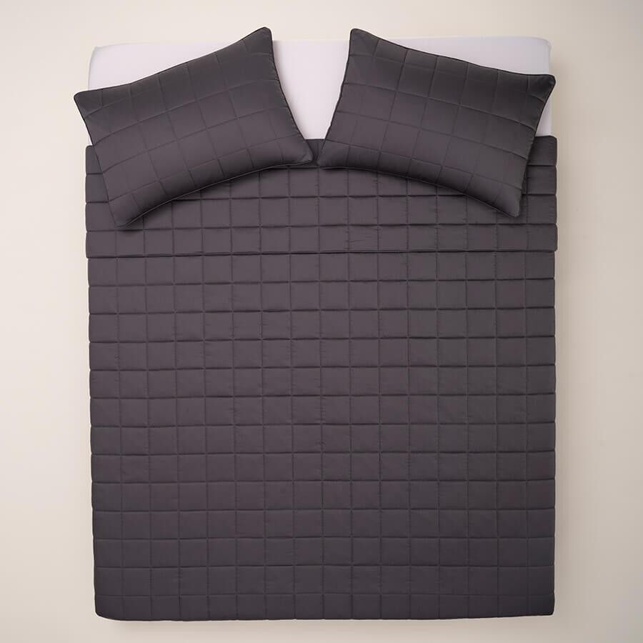 Penelope %100 Pamuk Saten Yatak Örtüsü 300x280 Cm Antrasit - Lia Serisi