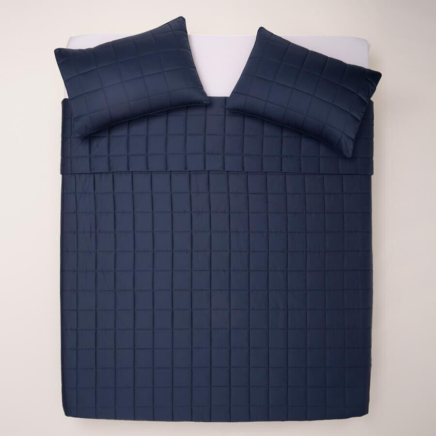 Penelope %100 Pamuk Saten Yatak Örtüsü 300x280 Cm Lacivert - Lia Serisi