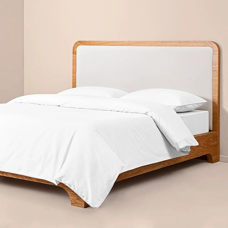 Penelope %100 Pamuk Percale Nevresim Seti 200x220 Cm Beyaz - Pure Serisi
