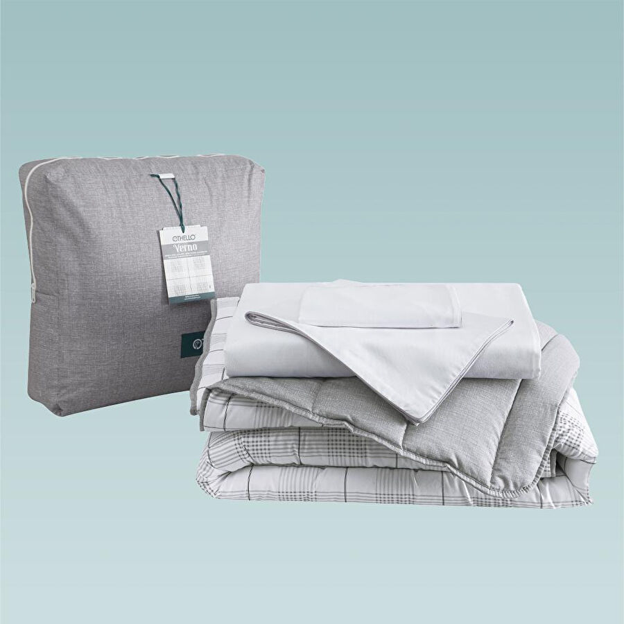 Othello Verno Tek Kişilik Yorgan Set 155x215 Taş