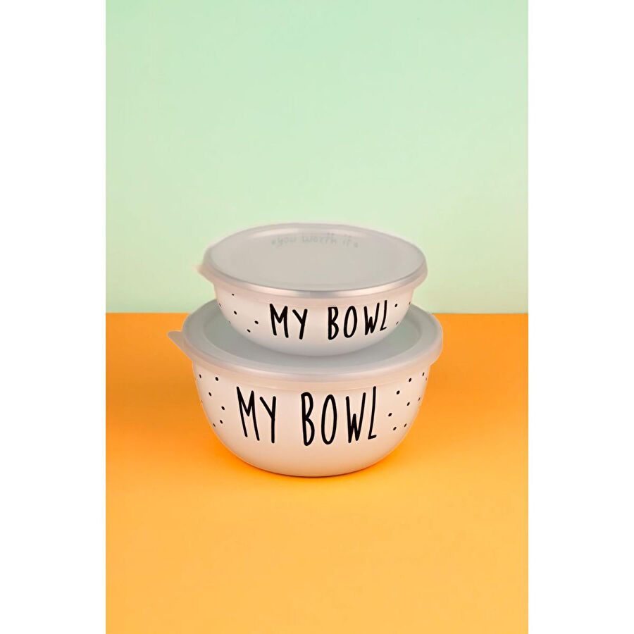 Emaylab My Bowl Emaye Mottolu Kase Seti 12-14 (yemek Taşimaya Uygun- Ocağa Koyulabi̇li̇r)